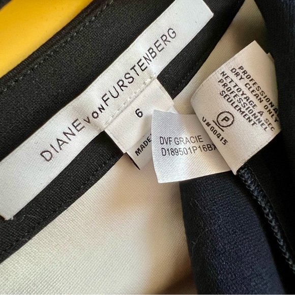 Diane von Furstenberg DVF Gracie Bow Wrap Mini Dress Sleeveless Color Block 6 - Picture 5 of 9